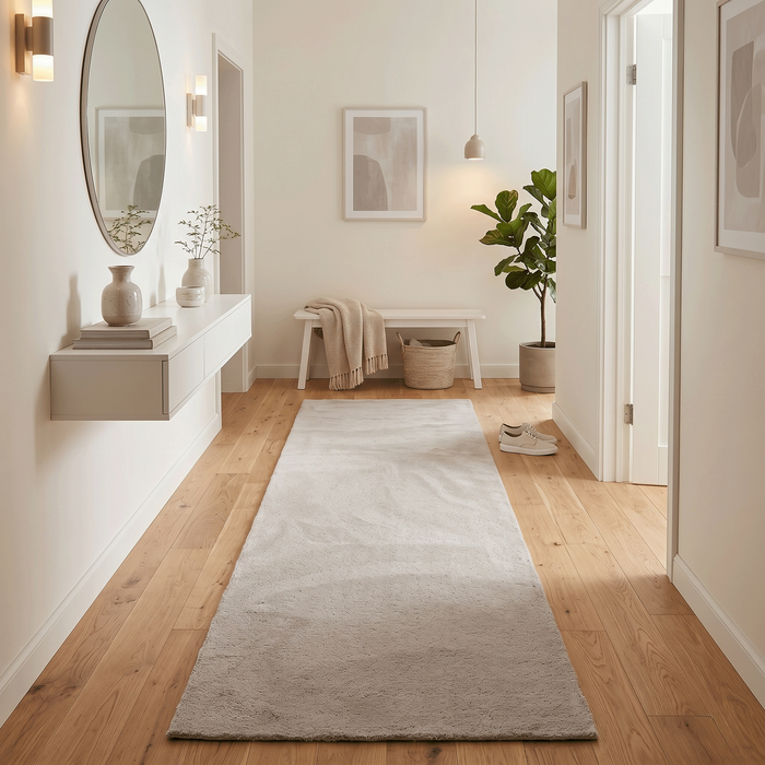 Super Soft Hochflor Läufer Livorno Grau