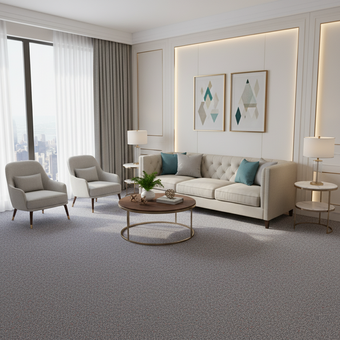 Schlingen Teppichboden Alma Grau Meliert