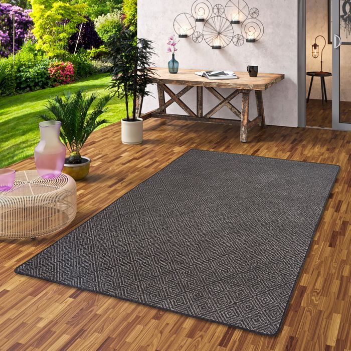 In- und Outdoor Teppich Beidseitig Newport Vintage Anthrazit