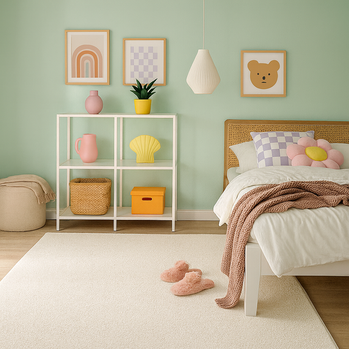 Tapis pour enfants en velours Joy Kids crème