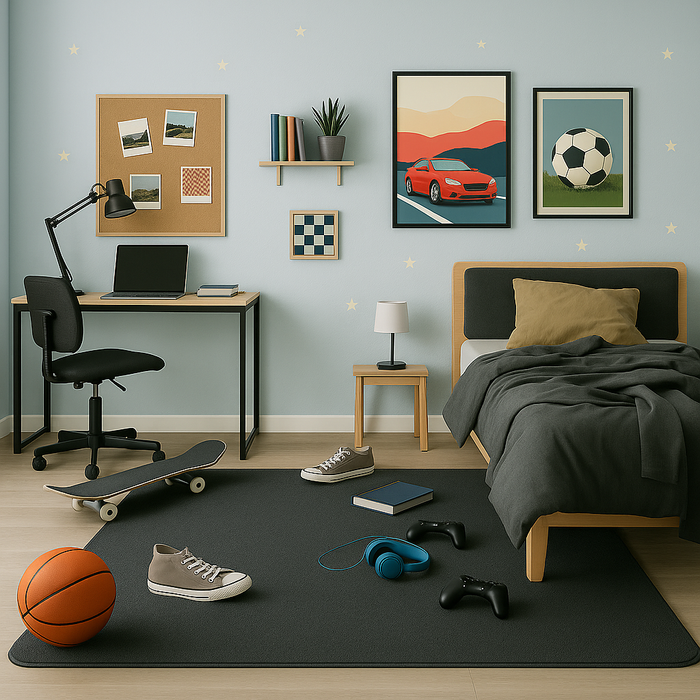 Velours Kinderteppich Joy Kids Anthrazit