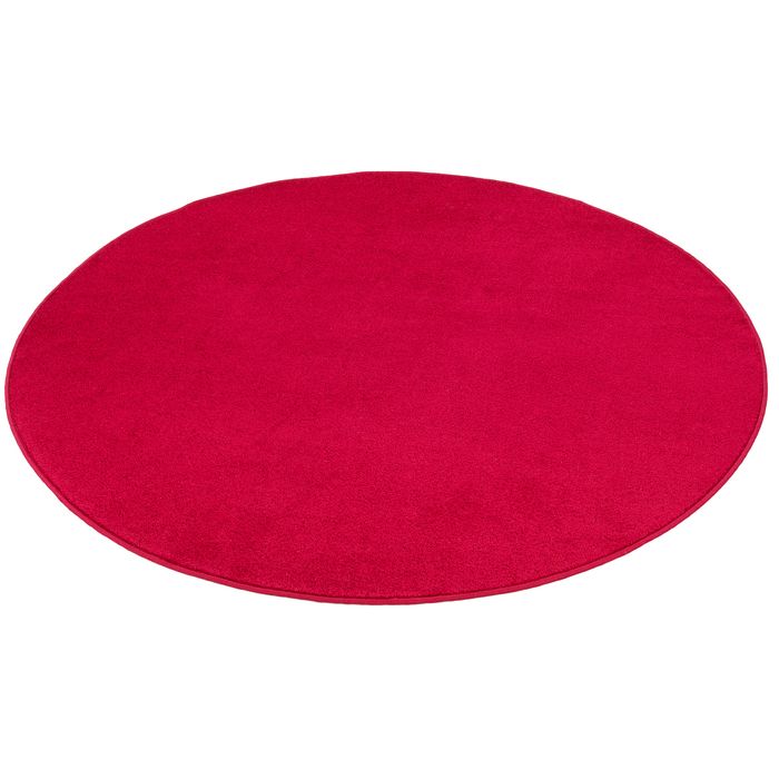 Velours Kinderteppich Joy Kids Rot Rund