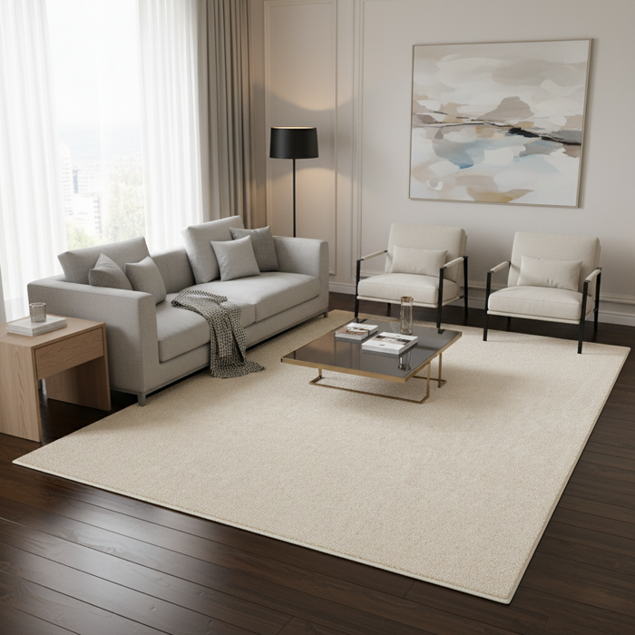 Tapis à poils longs Cottage crème