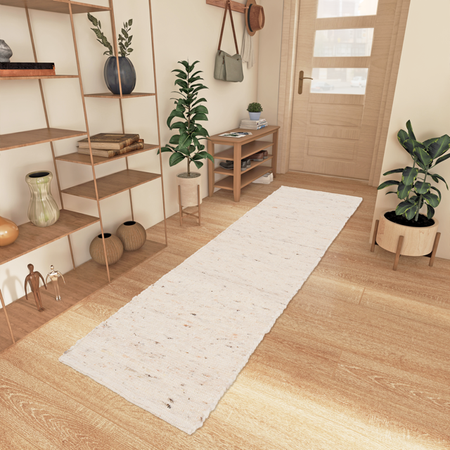 Tapis Couloir en Laine Naturelle Alaska Beige