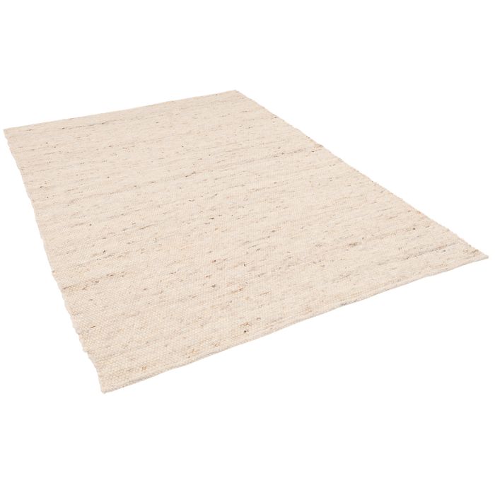 Natur Teppich Wolle Alaska Beige Meliert