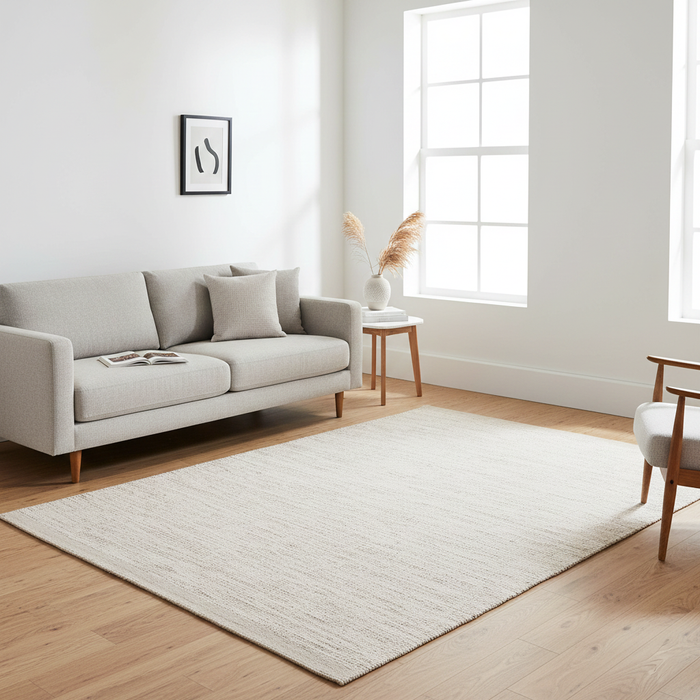 Tapis naturel en laine Kiruna taupe