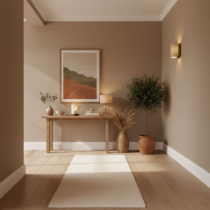 Tapis naturel en laine Kiruna crème