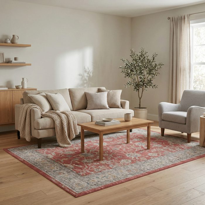 Indoor Outdoor Teppich Lagos Vintage Orient Rot