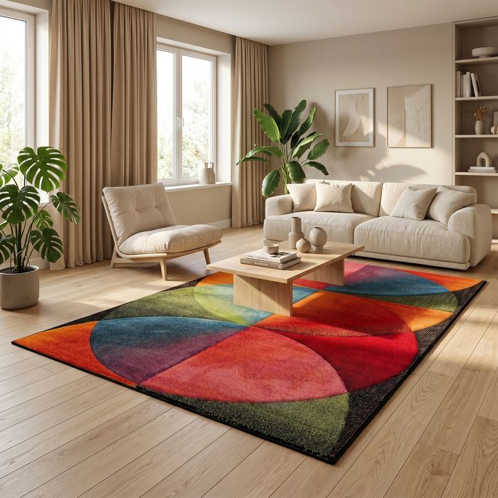 Designer Teppich Maui Geometrisch Multi