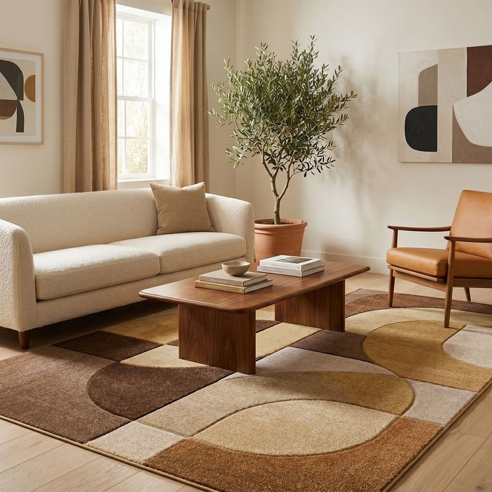 Designer Teppich Maui Modern Braun Beige