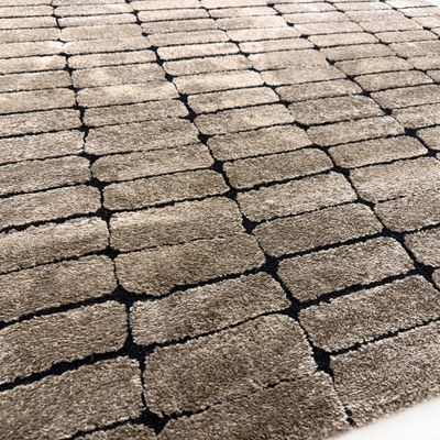 Alfombra de Diseño Pelo Largo Nosy Stone Taupe