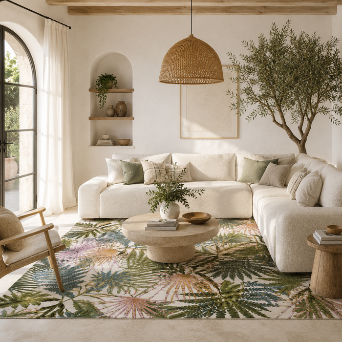 In- & Outdoor Teppich Malibu Bunt Blätter