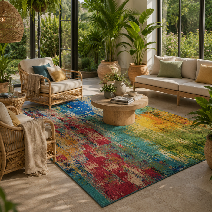 In- & Outdoor Teppich Florida Bunt Verlauf