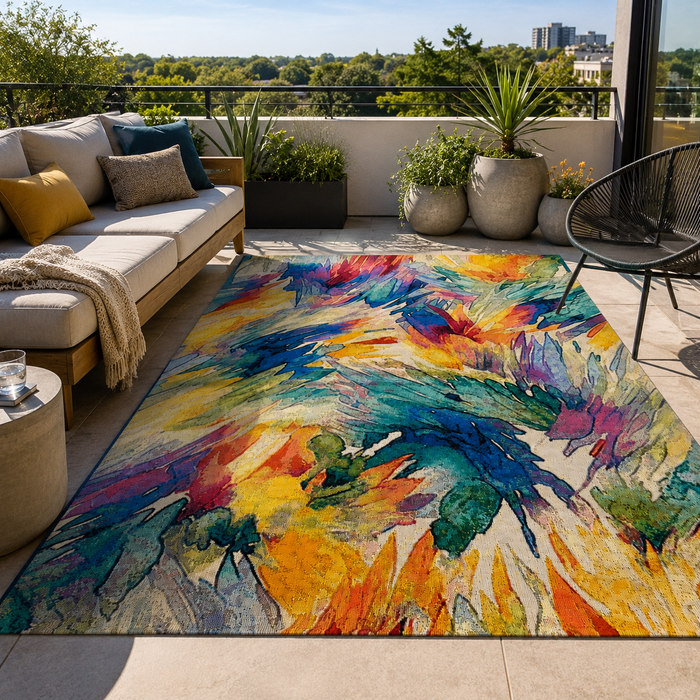In- & Outdoor Teppich Florida Bunt Modern