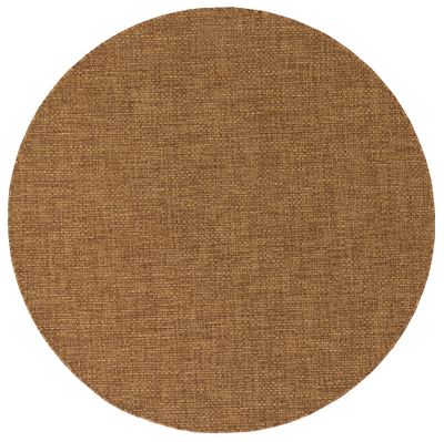 Binnen & Buiten Platgeweven Vloerkleed Porto Bruin Gemêleerd Rond