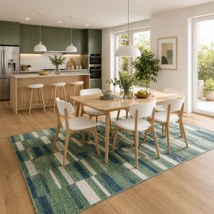 In- & Outdoor Teppich Carpetto Grün Modern