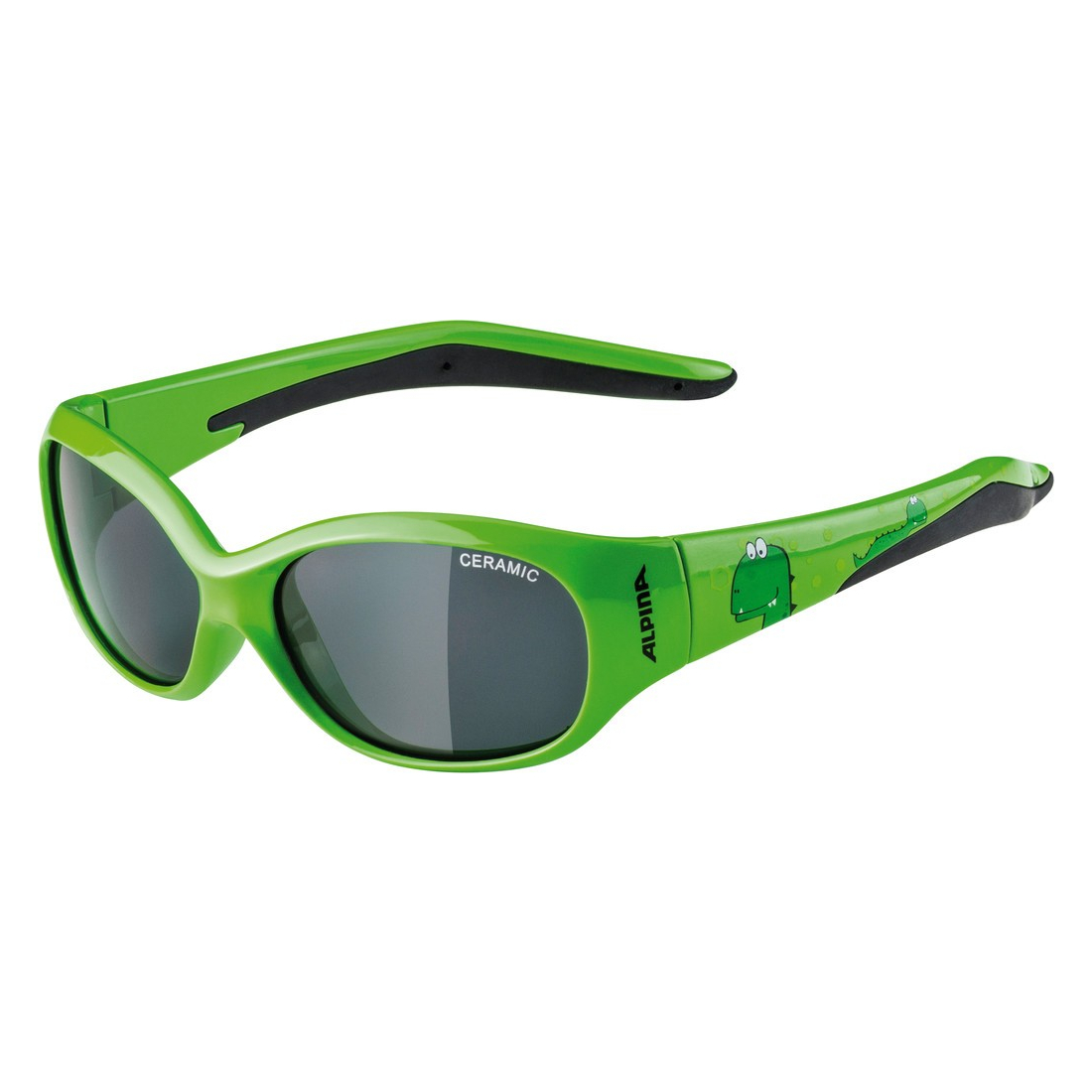 Alpina Sportbrille Radsport-Winter-Brille TESTIDO Ceramic Mirror grün schwarz
