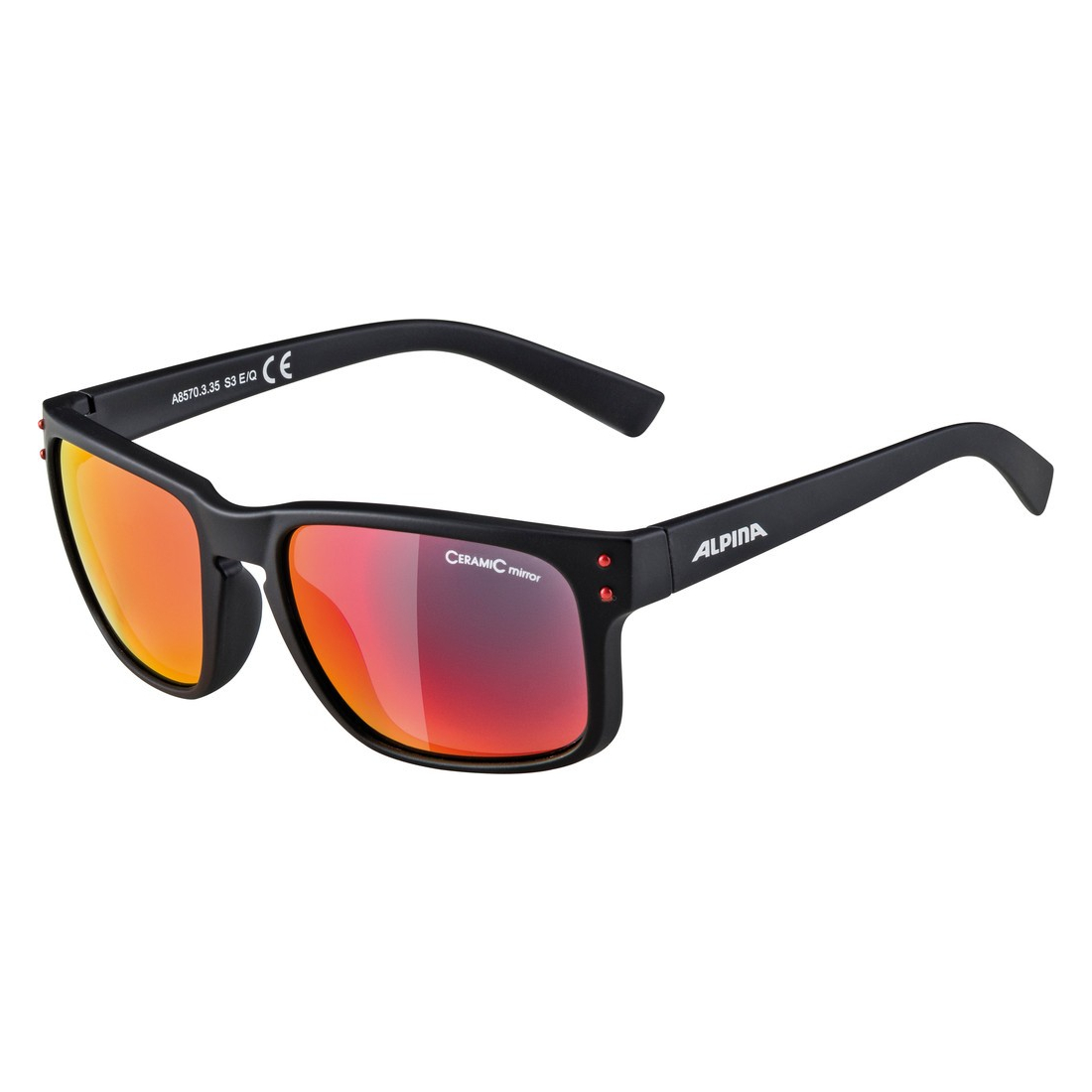 ALPINA SPORTS Sonnenbrille Kosmic Rahmen schwarz matt Glas