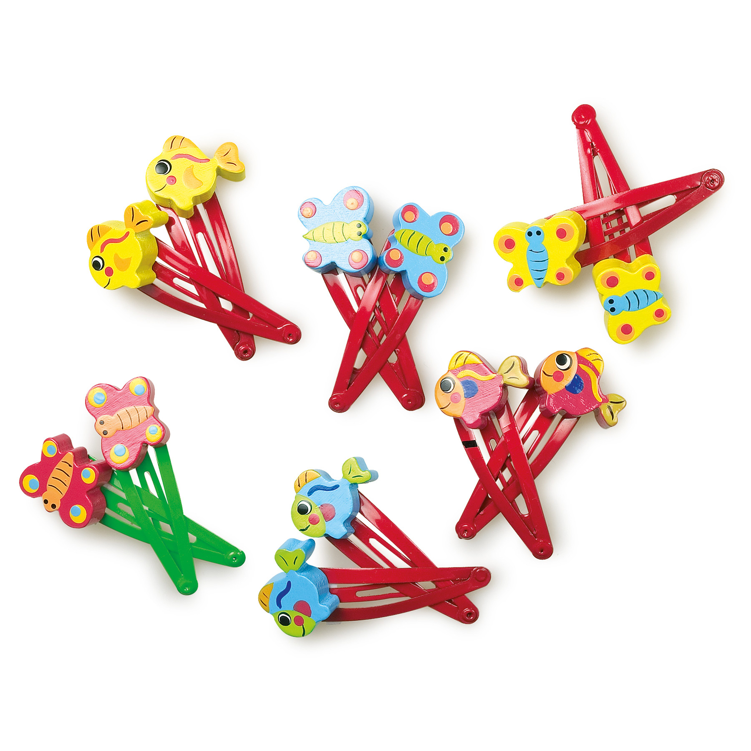 Small Foot 7992 Haarspangen mit Tiermotiven, bunt, 12-teilig (1 Set