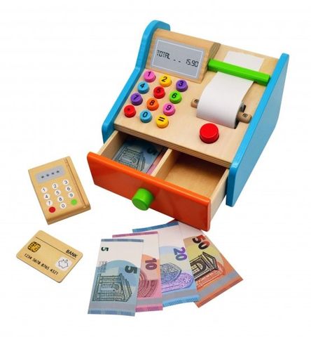 Spielzeugkasse und Spielgeld