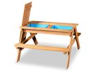 Coemo Picknicktisch aus Holz mit Wasserbecken und abnehmbarer Platte