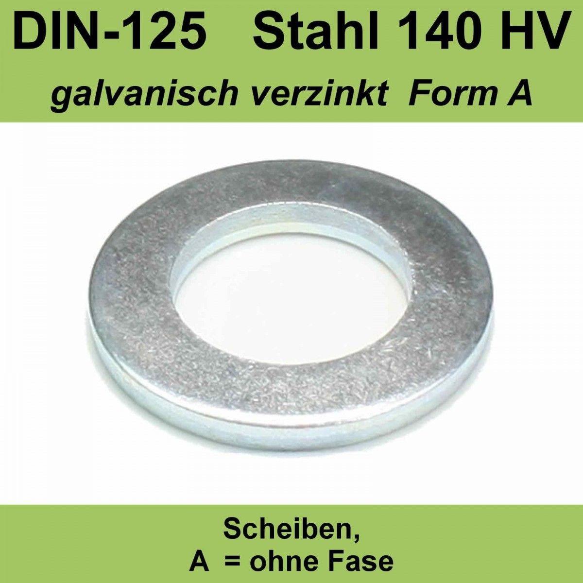 Unterlegscheiben DIN 125 A4 Edelstahl für M4 (4,3x9,0x0,8mm