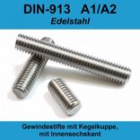 100 Stück Gewindestifte Mit Innensechskant Und Kegelkuppe DIN 913 - 45H