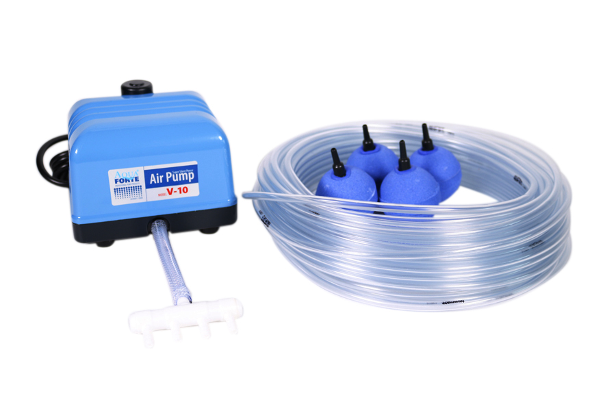 AquaForte HiFlow Belüftungspumpe V10 komplettes Belüftungsset KoiSpirit