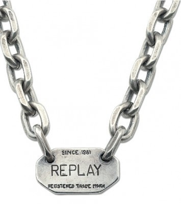 REPLAY Natives RAC13442 Halskette Messing Silber  günstig kaufen