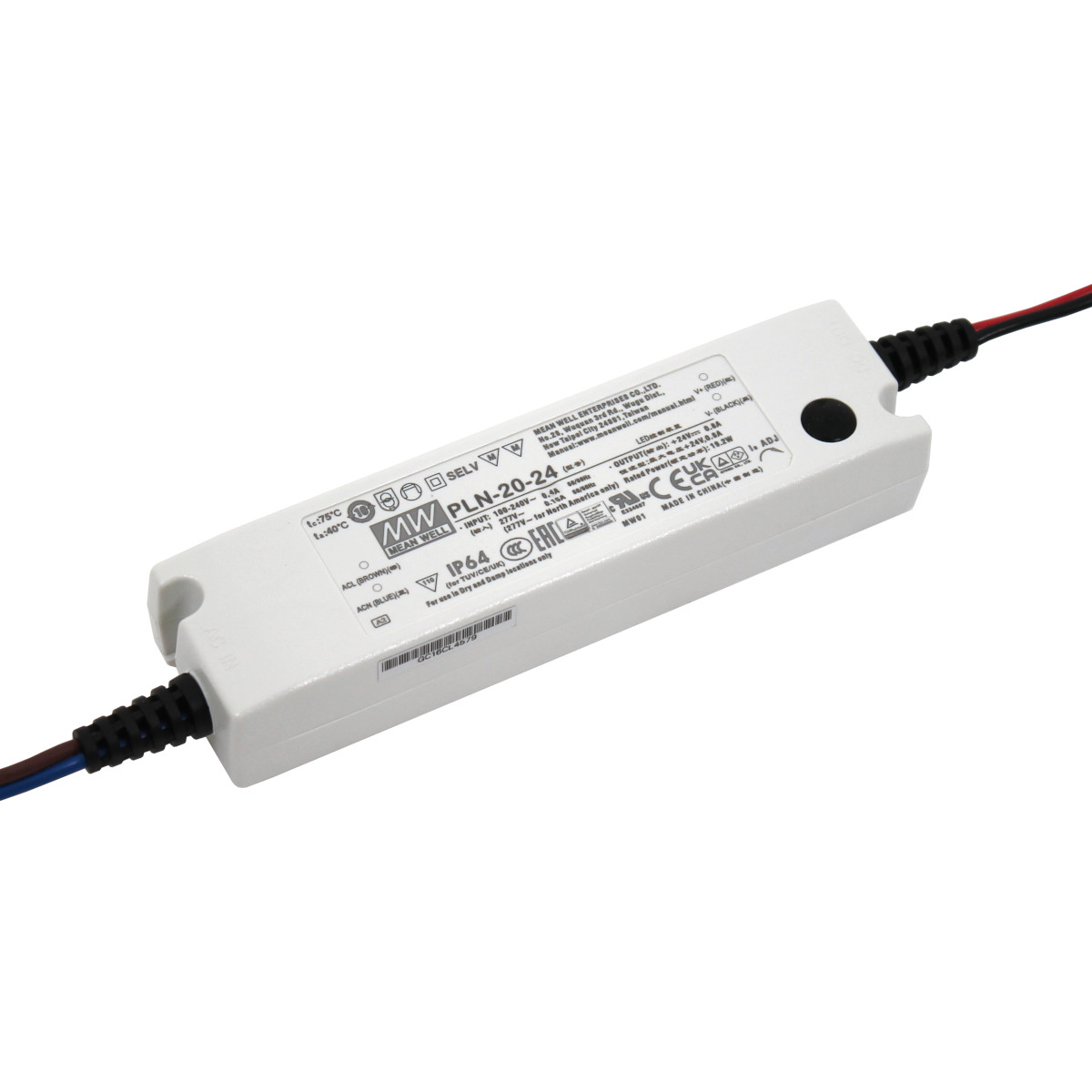 Mean Well PLN-20-24 LED Schaltnetzteil Netzteil 24 Volt VDC 0,8 A 19,2 W