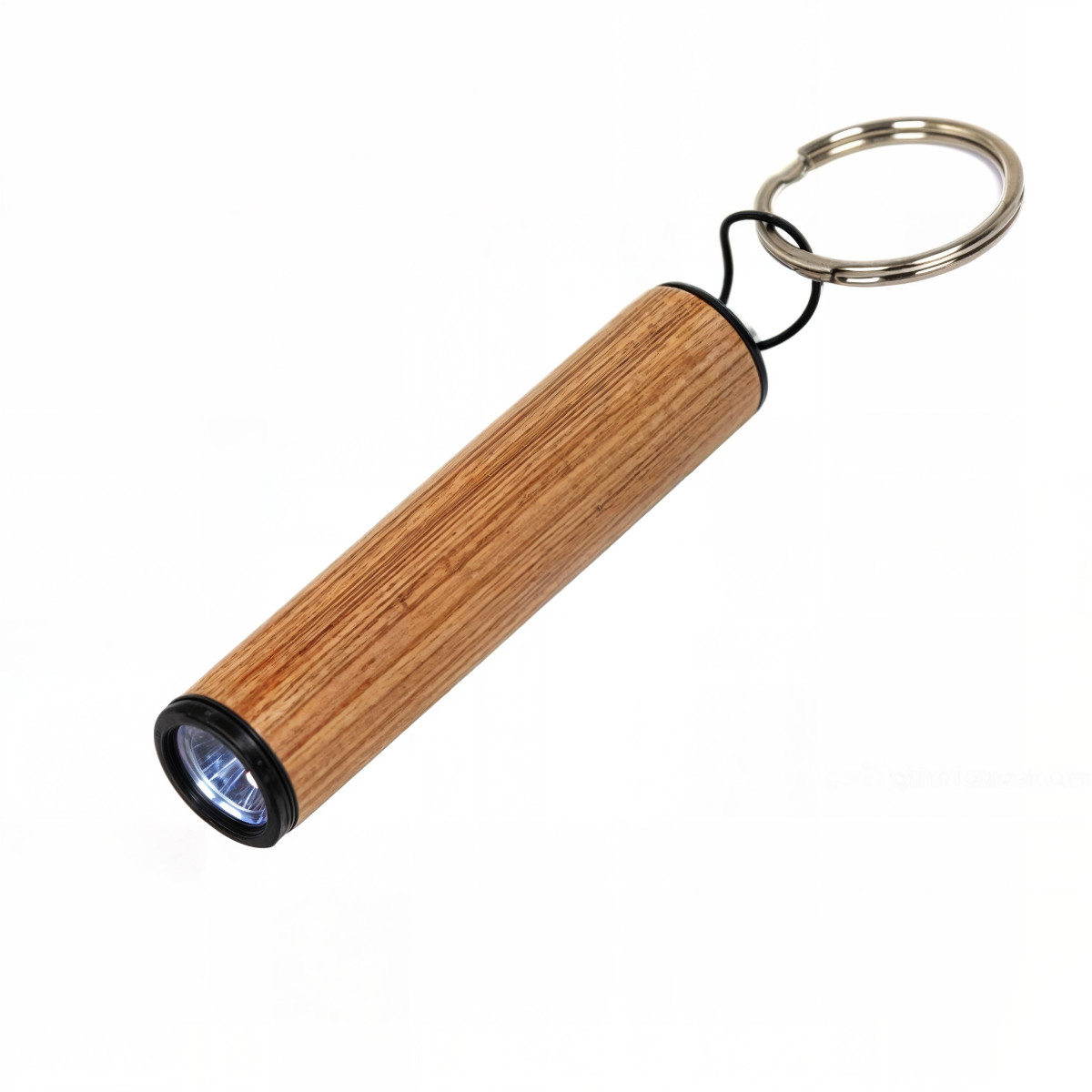 10 Stück Bambus Mini Taschenlampe LED-Leuchte Schlüsselanhänger Holz