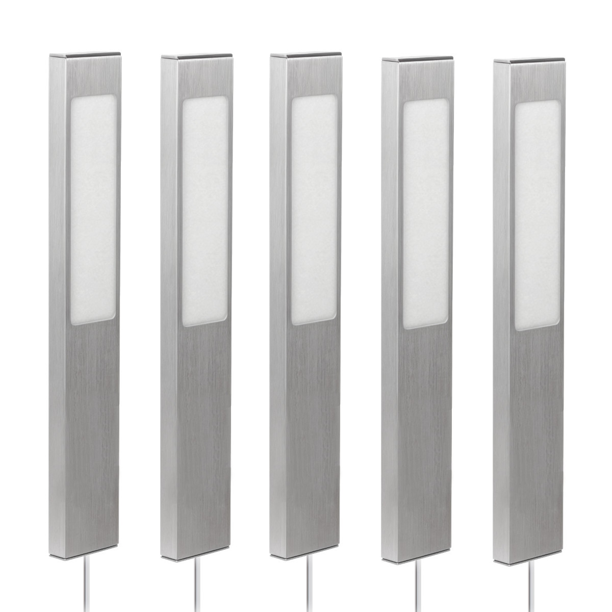 5 Stück Elektra Küchen Aluminium LED Unterbauleuchte Rechteck Leuchte 12 V 400