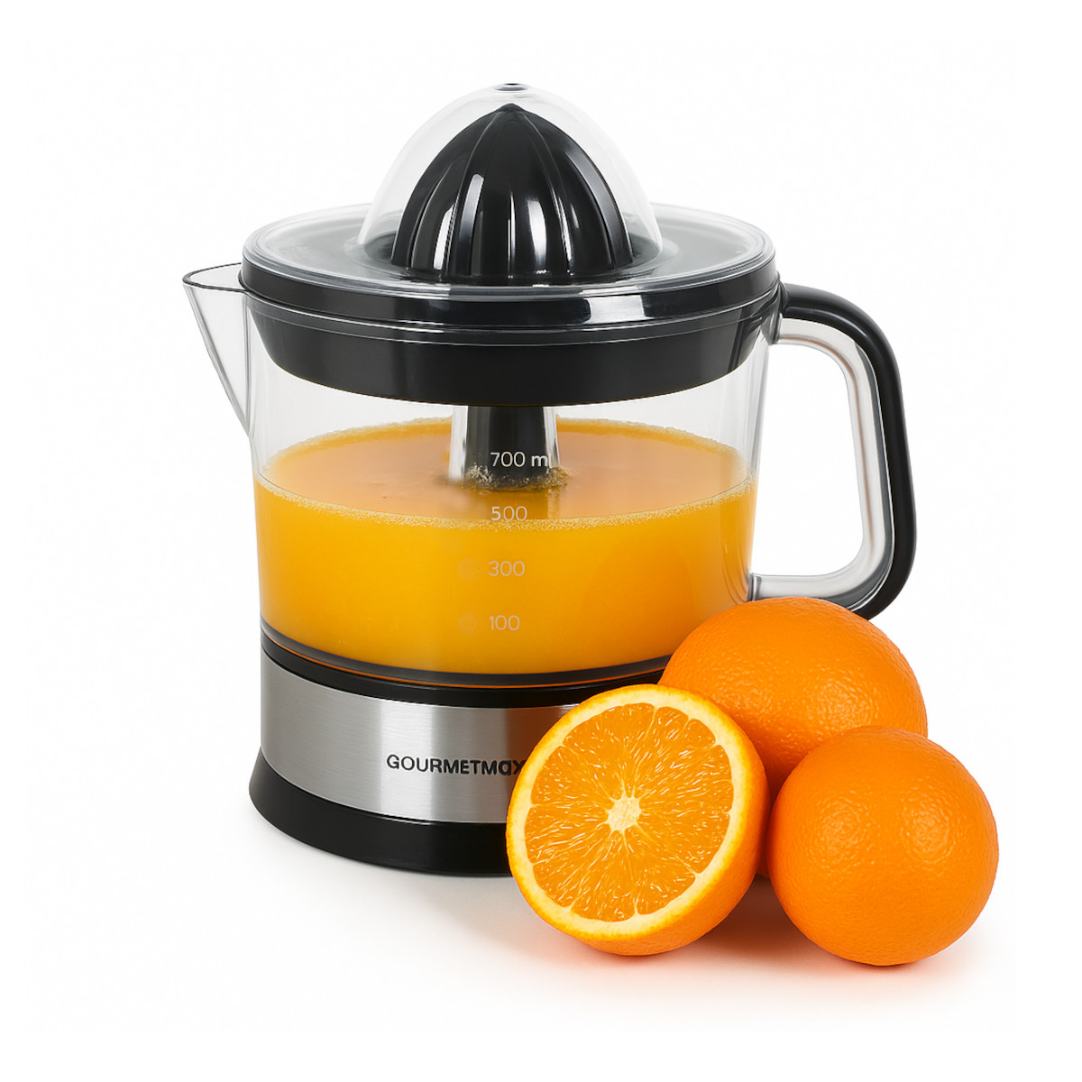 Gourmetmaxx elektrische Zitruspresse Saftpresser Entsafter Orangenpresse 700 ml