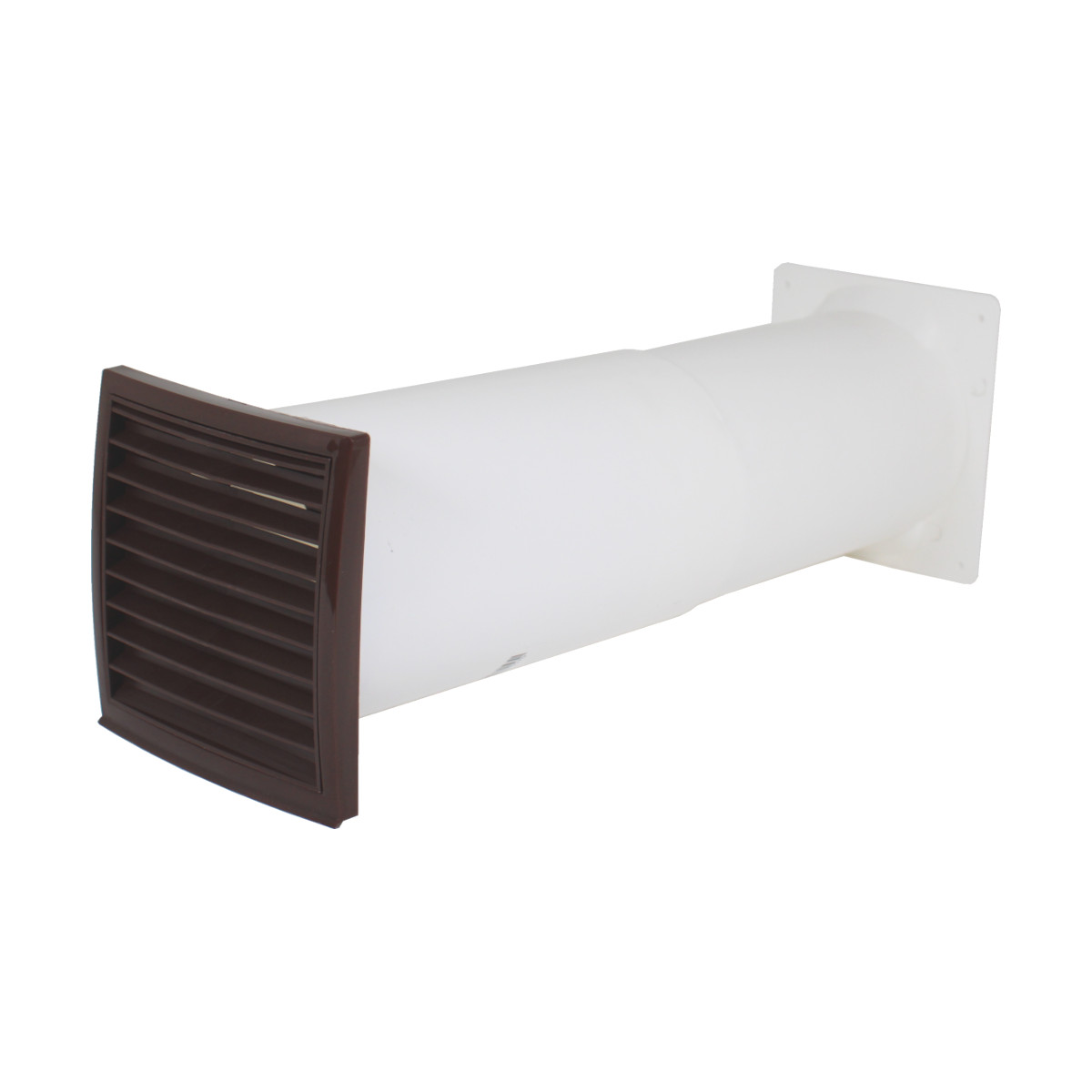 Airtec N37036 Teleskop Rundrohmauerkasten mit RSK Lüftungsgitter Braun 