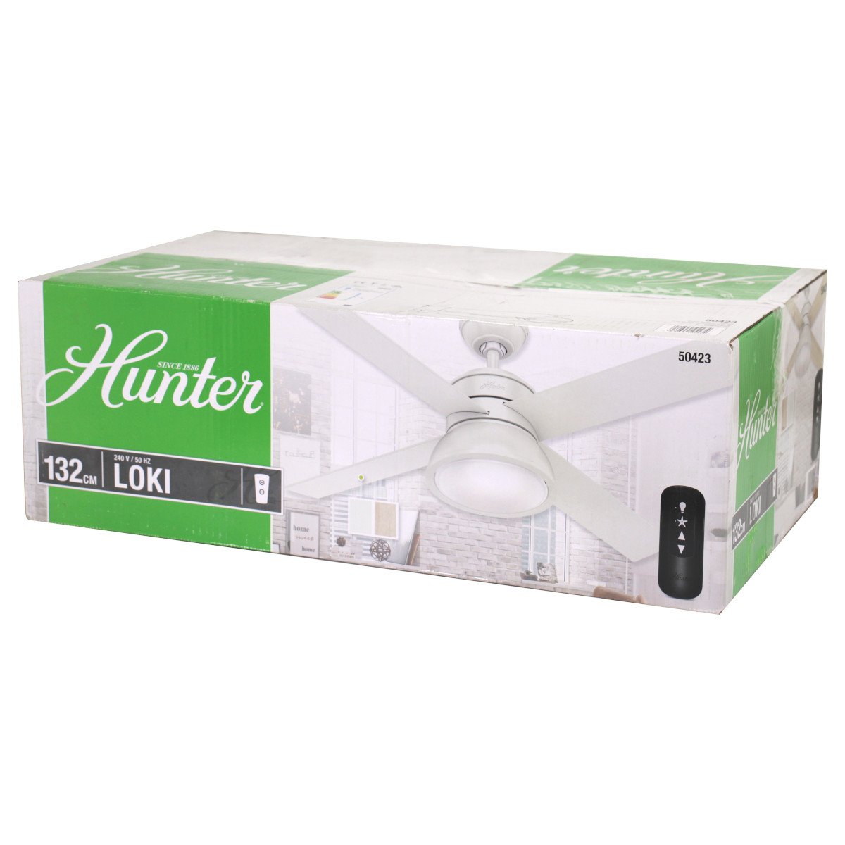 Hunter 50423 Loki Deckenventilator Beleuchtung Fernbedienung Weiß Eiche hell 13