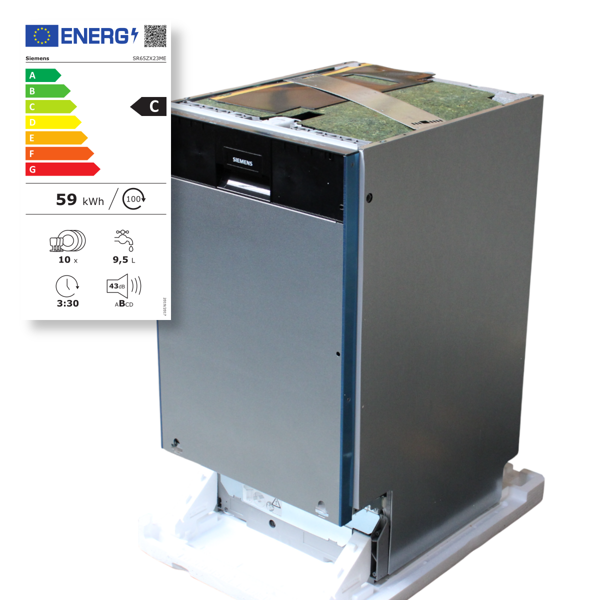 Siemens iQ500 SR65ZX23ME Einbau Geschirrspüler 45cm Spülmaschine 10 Maßgedeck