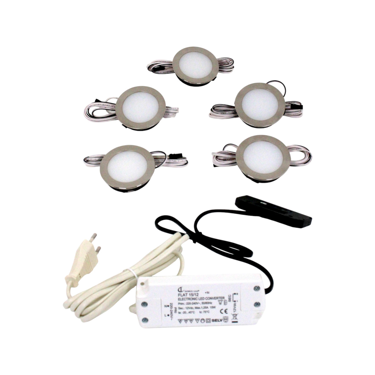 Domus Line 5er Set LED Smally XS Plus Unterbauleuchte Aufbaustrahler 3,00 W