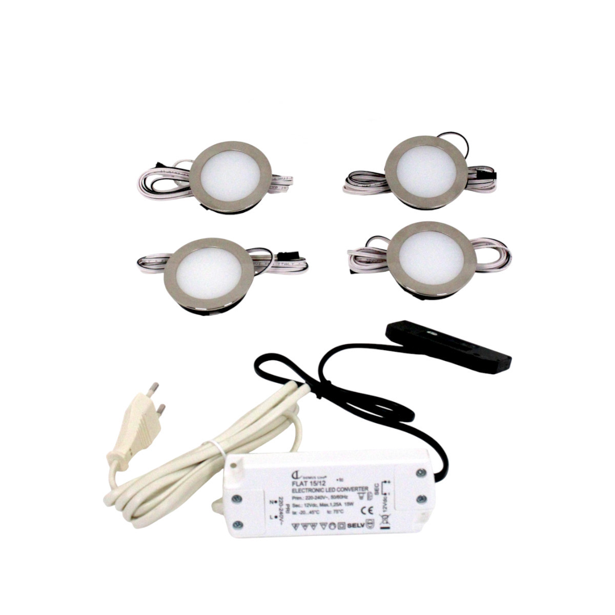 Domus Line 4er Set LED Smally XS Plus Unterbauleuchte Aufbaustrahler 3,00 W 