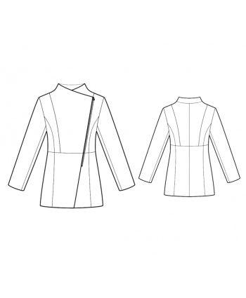 Custom-Fit Sewing Patterns - Warm Jacket With Diagonal Zipper ...