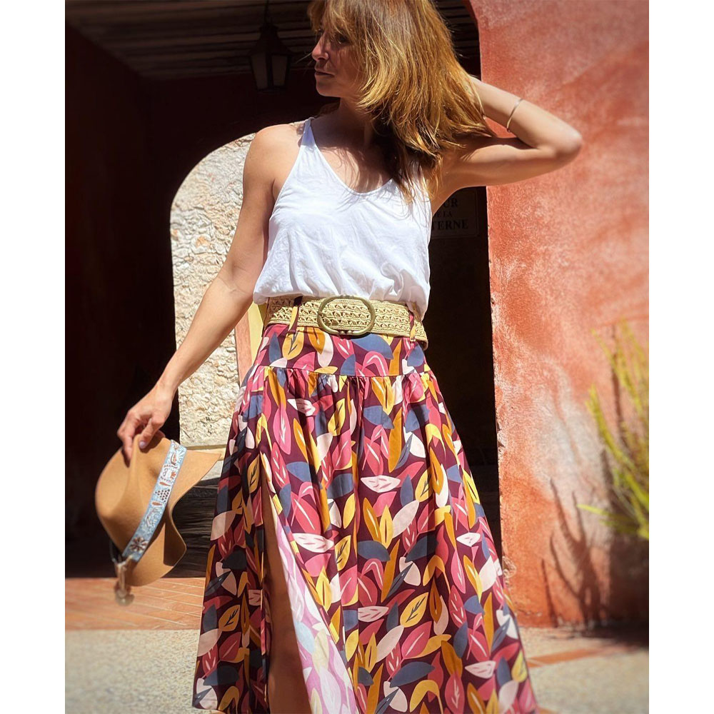 Robe Femme Imprimé Floral Chic Vintage Bohème Jaune LC Jaune - Prêt-à-Porter