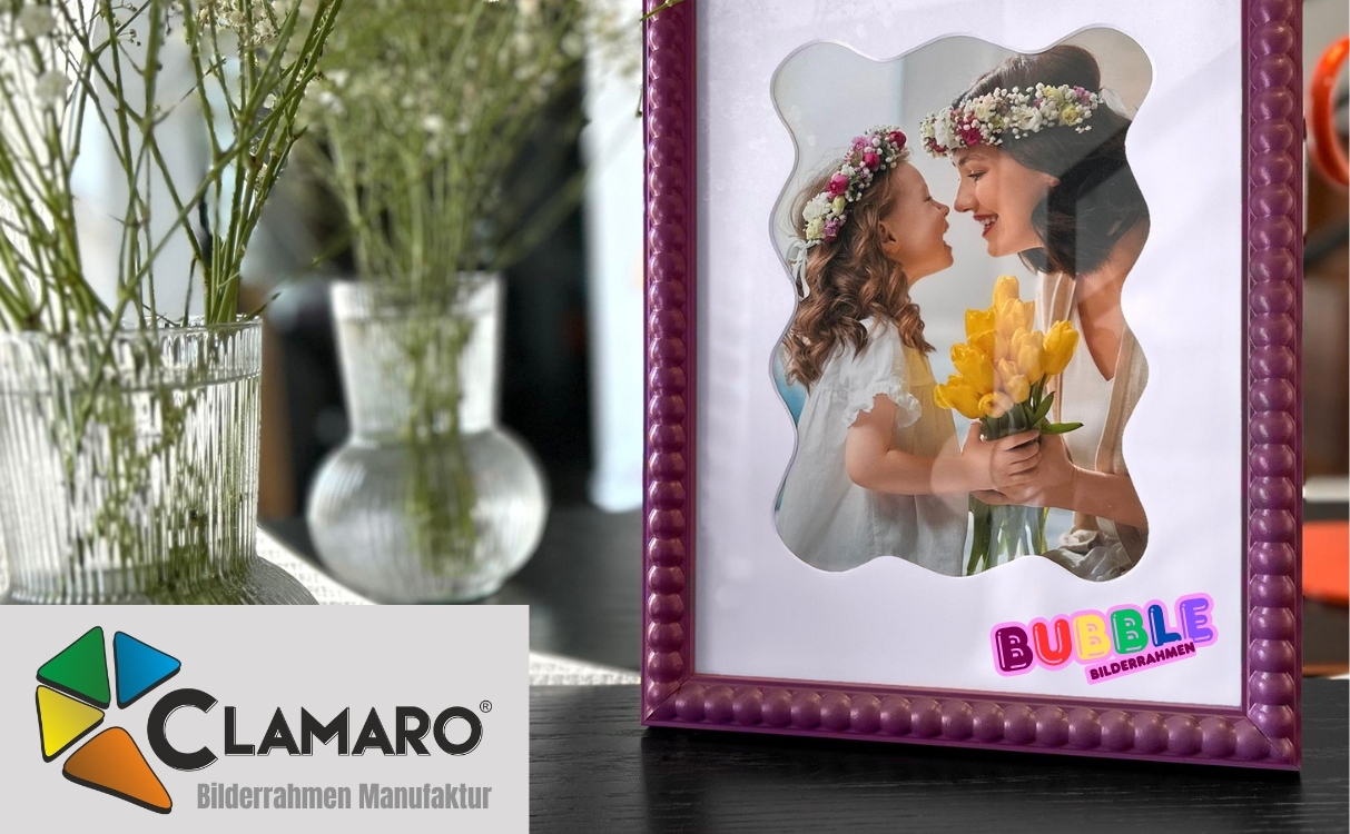 Clamaro Bilderrahmen Manufaktur Logo Banner