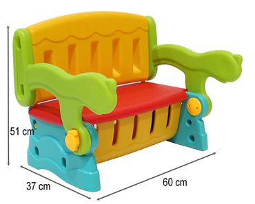 Sitzbank,Maltisch,Spieltruhe3 in1,Bank für Kinder,PP-Kunststoff,SEHR