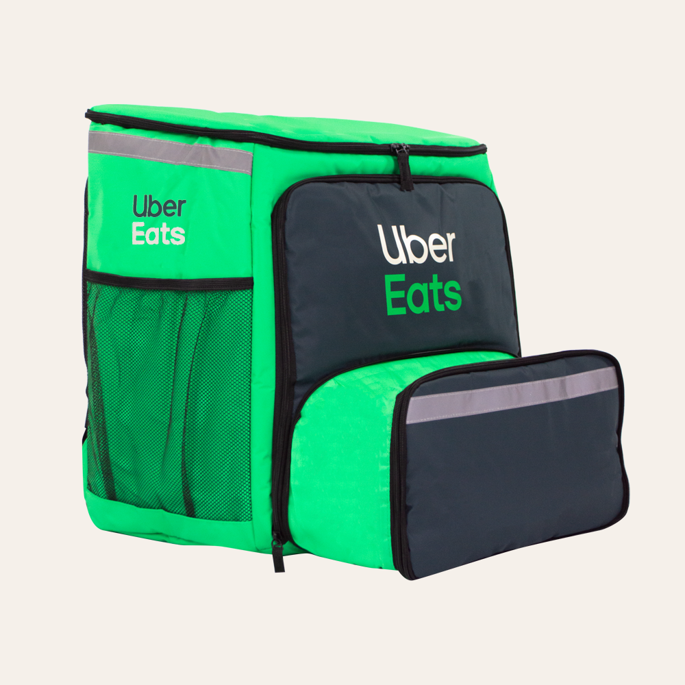 Large Backpack with Expanding Pizza Pocket  The Official UberEats Kit  Store - Delivery Bags Clothing Accessories