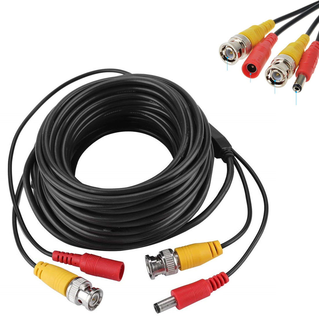 BNC 12V Kombi Überwachungskamera Videokabel 10 Meter YMPA VK-BNCK10 ...