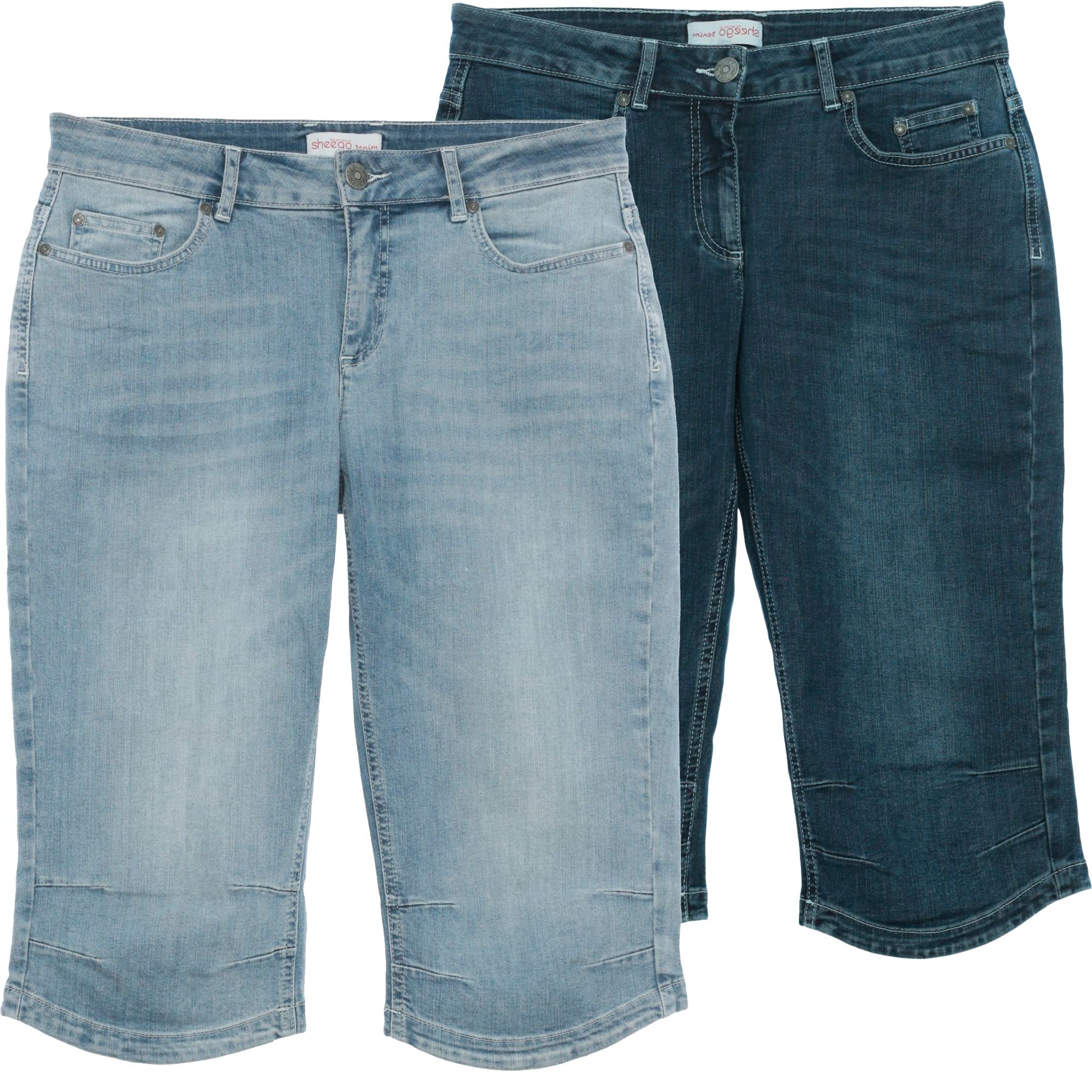 SHEEGO DAMEN JEANS Hose Bermuda Shorts Gr. 44 bis 54 weiß SHEEGO DAMEN JEANS Hose Bermuda Shorts Gr. 44 bis 54 weiß