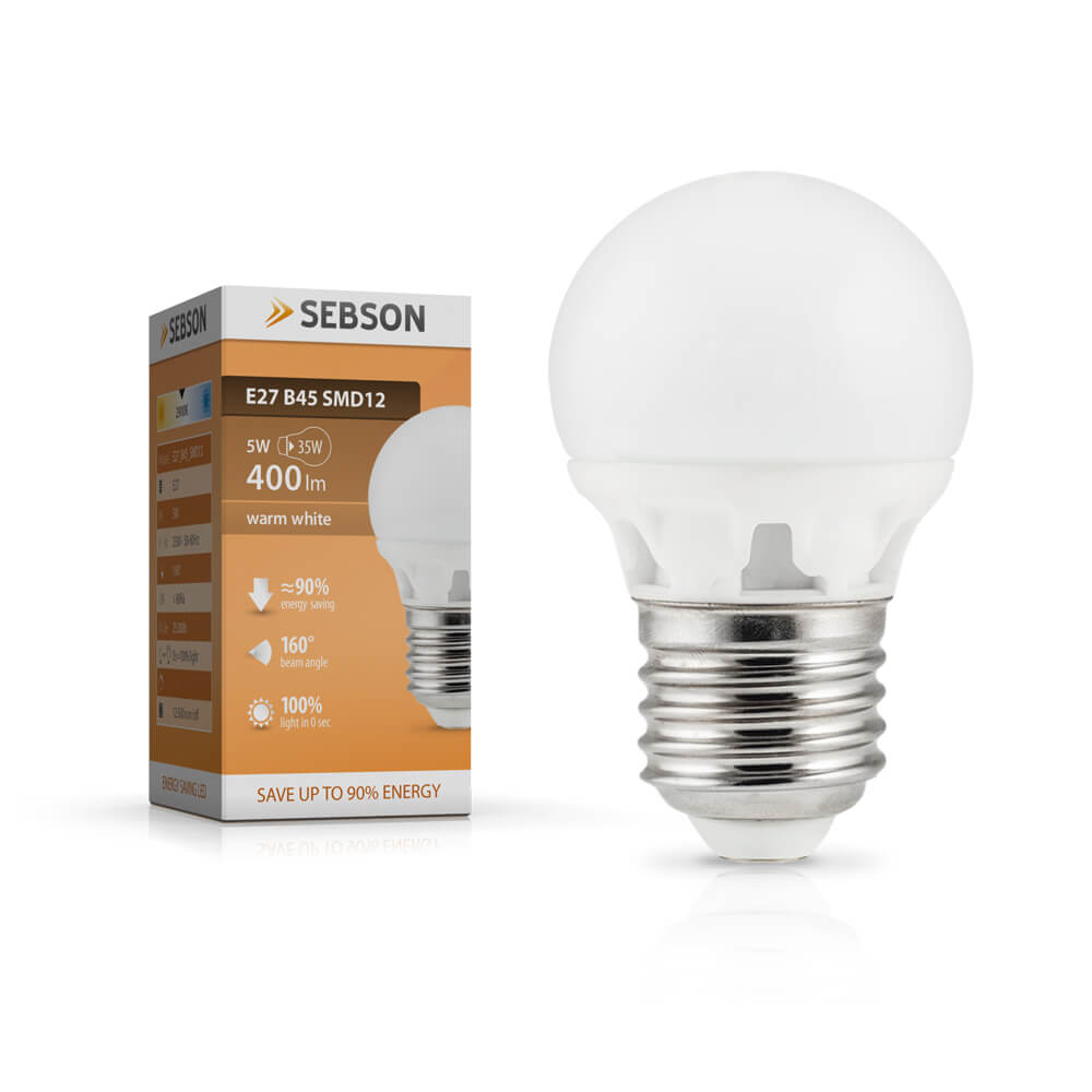 3x LED Lampe E27 5W Deckenleuchte rund SEBSON Textil Deckenlampe grau Stoff