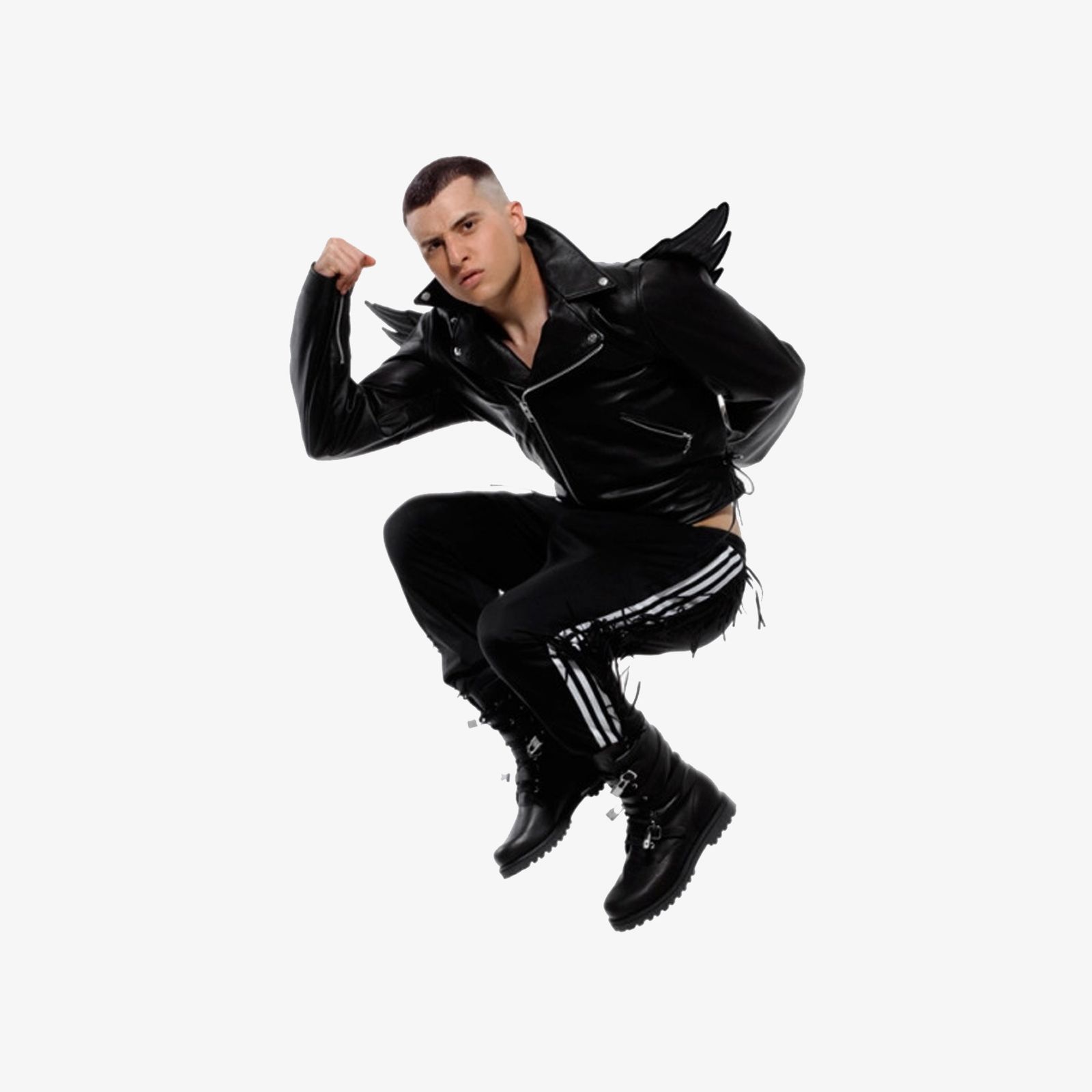 ジャケットその他 IONSEOUL Glossy biker jacket JE477 O21147-adidas-jeremy-scott-