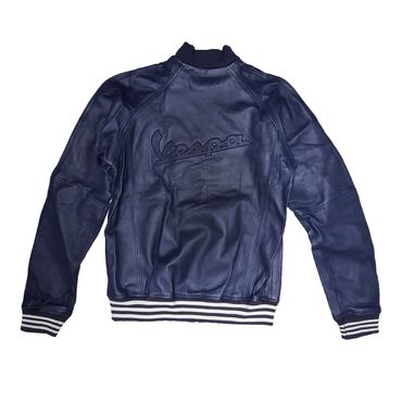 adidas Vespa アディダス レザーライダースジャケット Adidas Originals Leather Jacket Vespa Men's Jacket Navy Rarity New