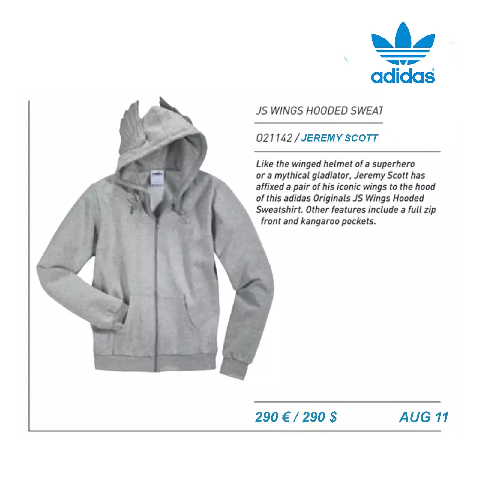 Adidas Jeremy Scott Wings Hooded Sweater Jacket Obyo Hoodie Zip