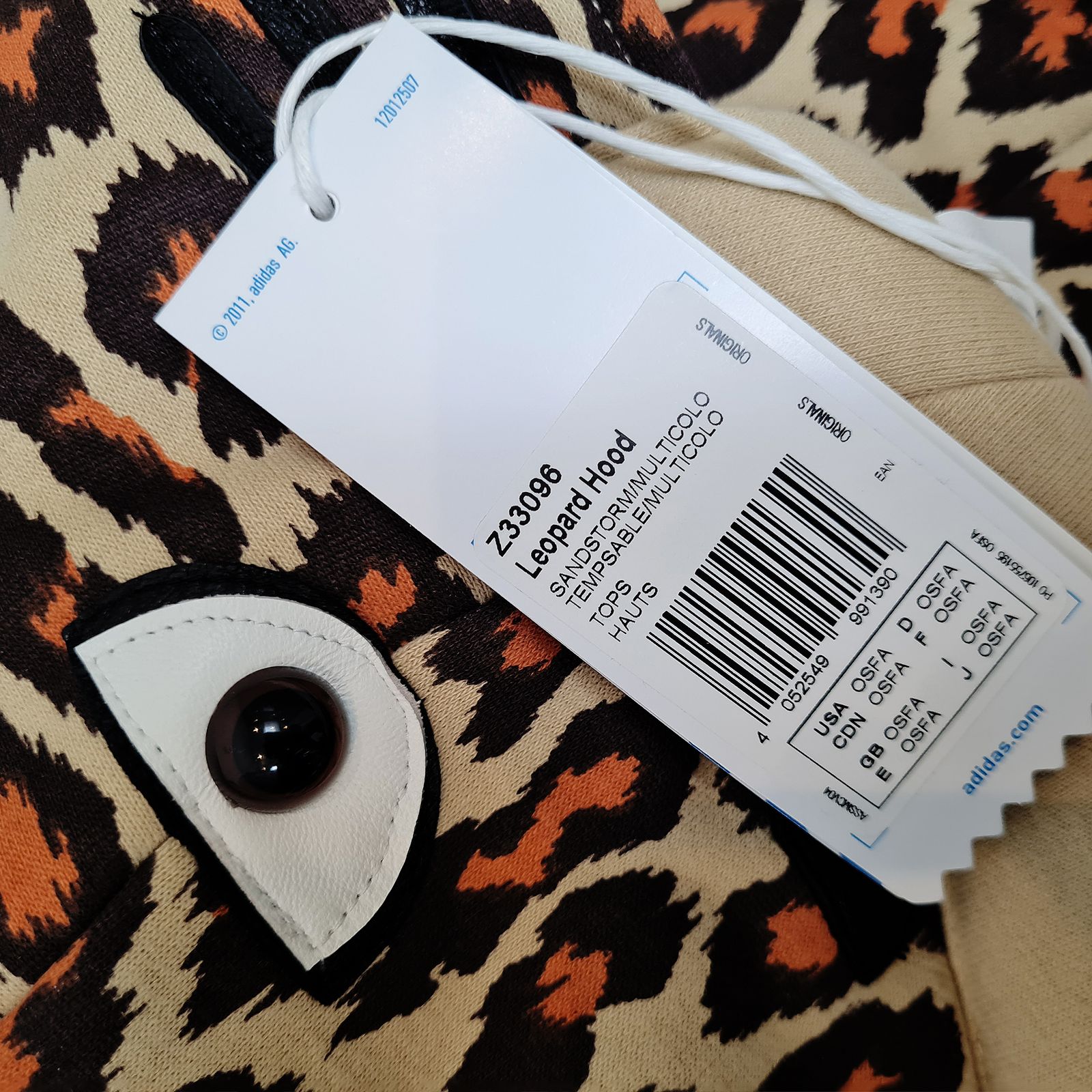 Adidas Jeremy Scott Leoard Hooded Vest Leo Hood Z33096 Scarf